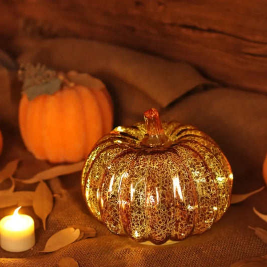 Hand-Blown Glass Pumpkin Lamp 1