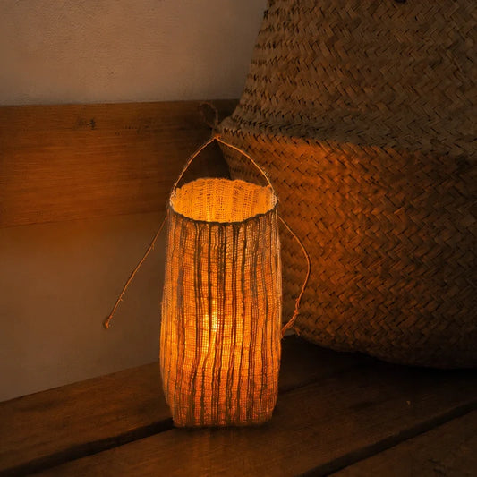 Handwoven Ramie Fibre Lantern 1