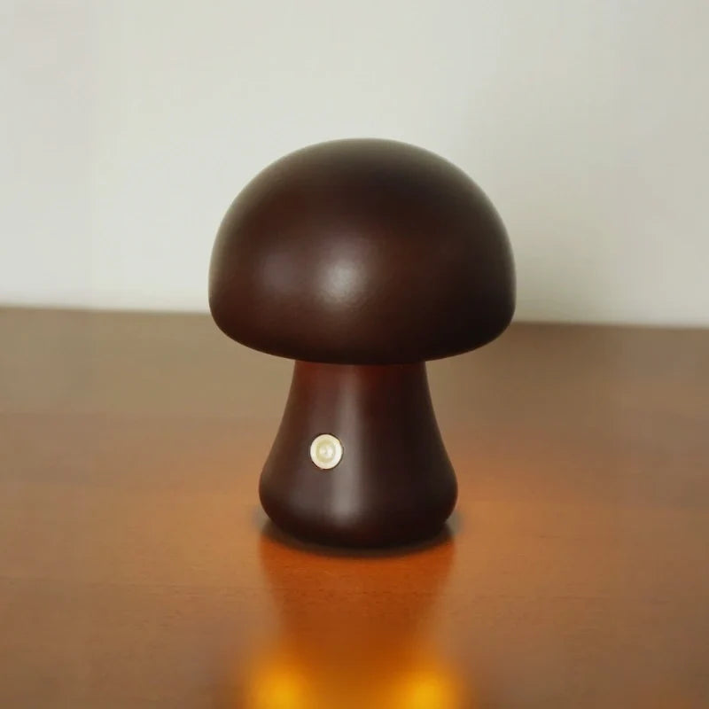 Solid Wood Mushroom Table Lamp 19