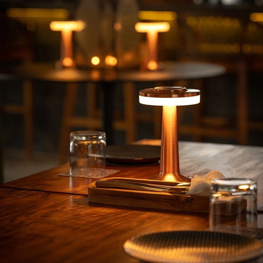 Metallic Dome Cordless Table Lamp 1