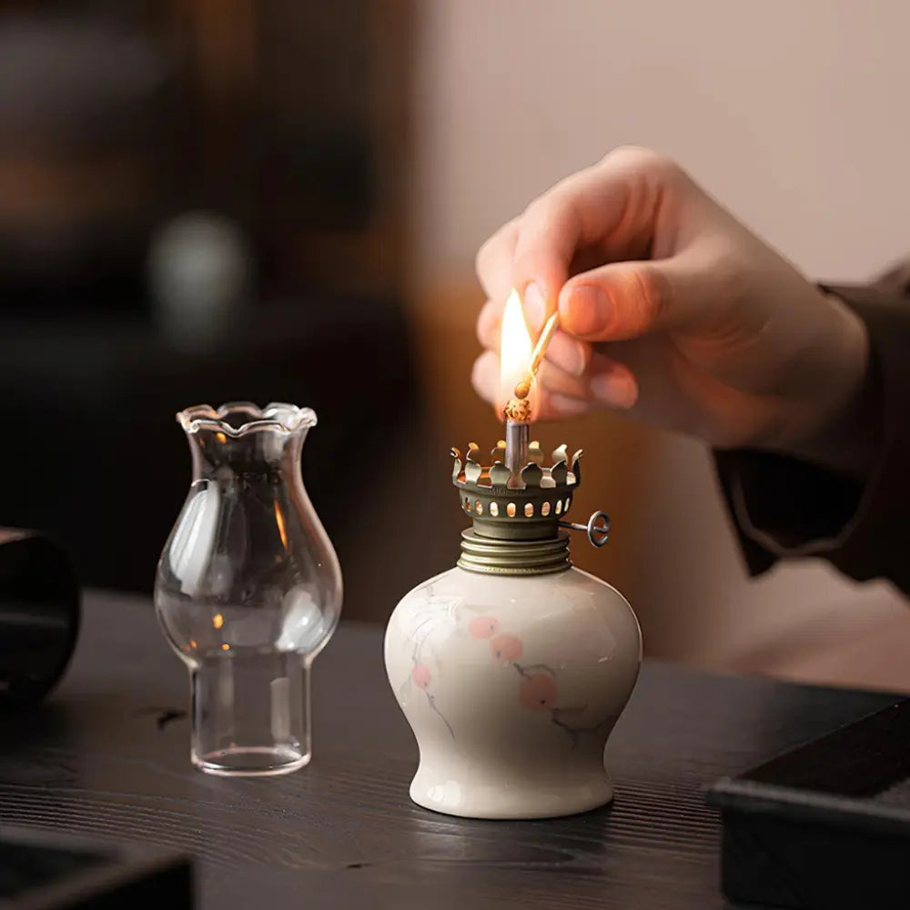 Hand-Finished Ceramic Oil Lantern 19