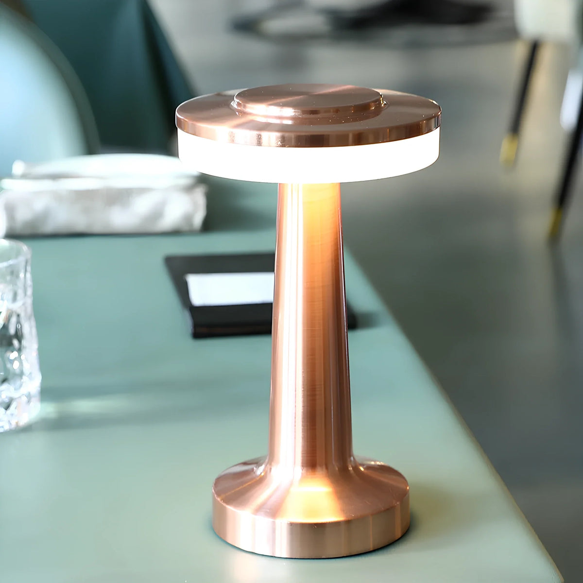 Metallic Dome Cordless Table Lamp 19