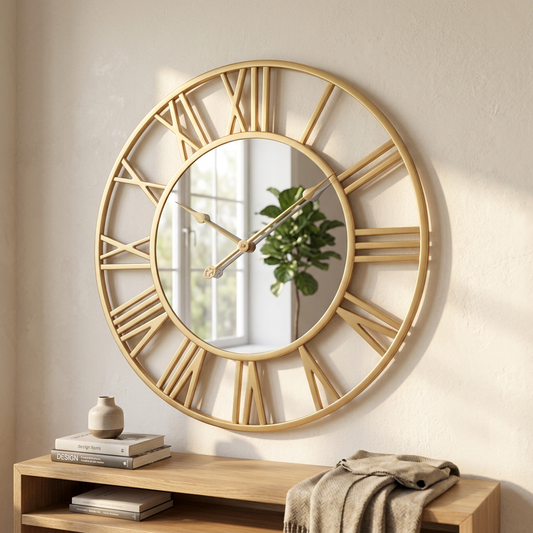 Vintage Metal Wall Clock - lifestyle