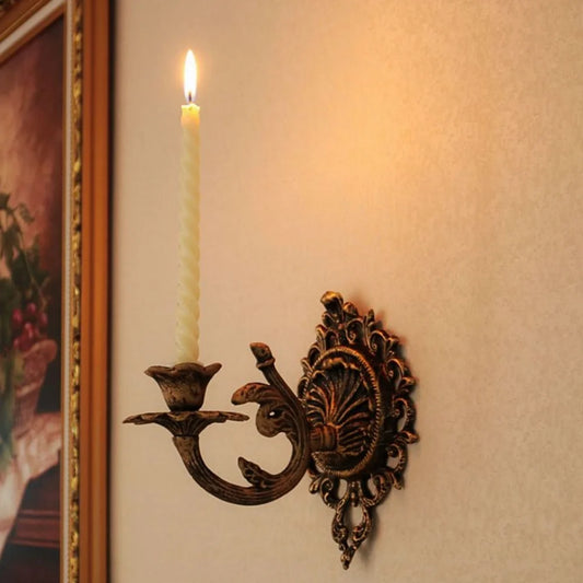 Ornate Iron Wall Candle Sconce 0