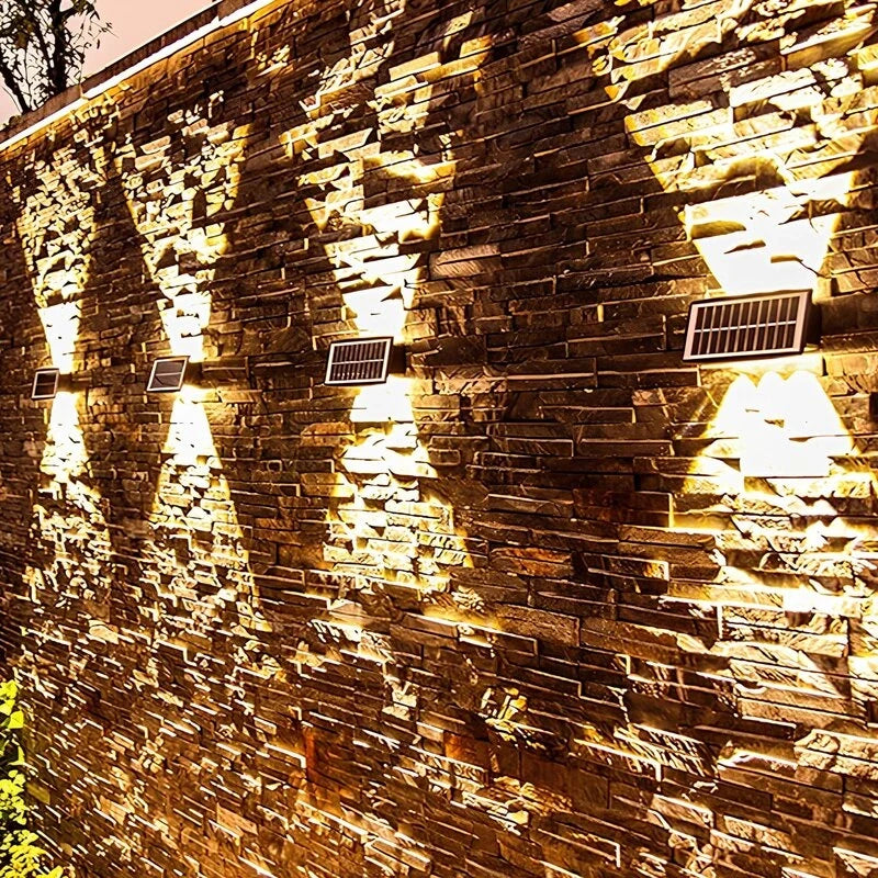 Solar Up-Down Outdoor Wall Sconce Set 2