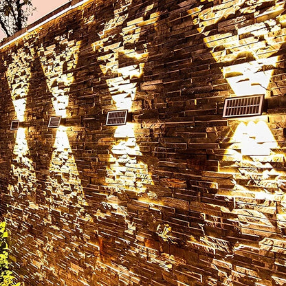 Solar Up-Down Outdoor Wall Sconce Set 2
