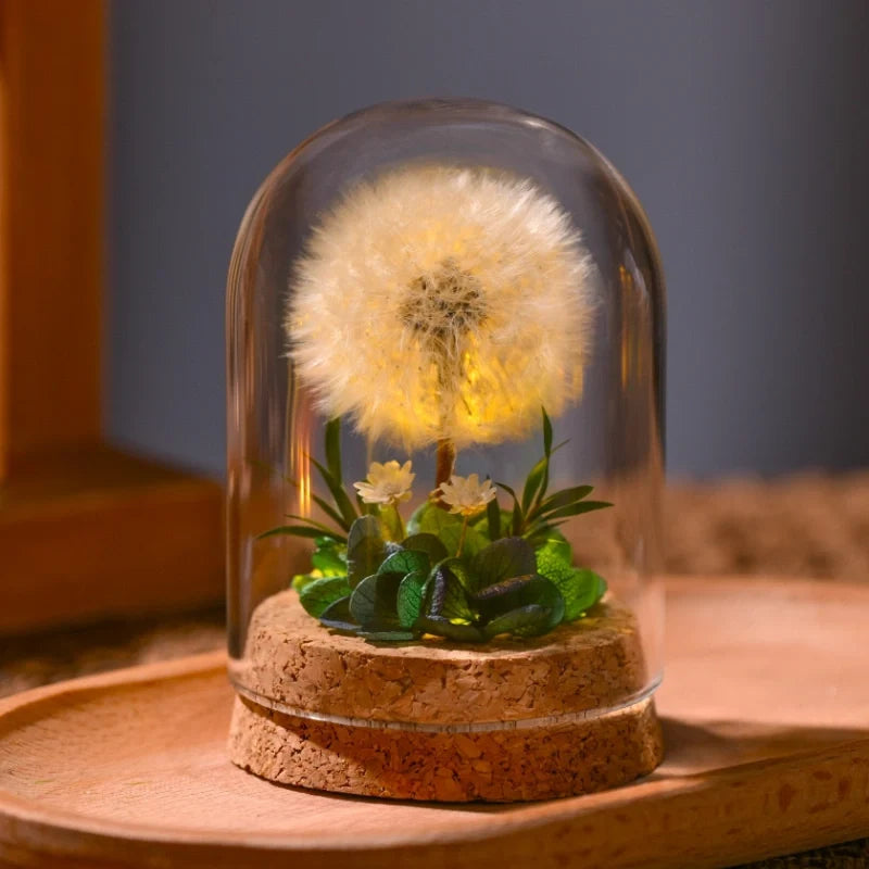 Preserved Flower Glass Dome Night Light 2