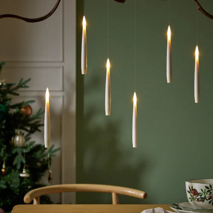 Floating LED Taper Candles with Wand Remote 7