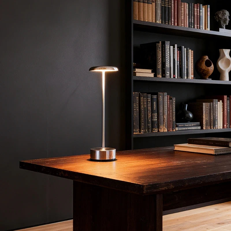 Aluminium Disc-Head Cordless Table Lamp 3