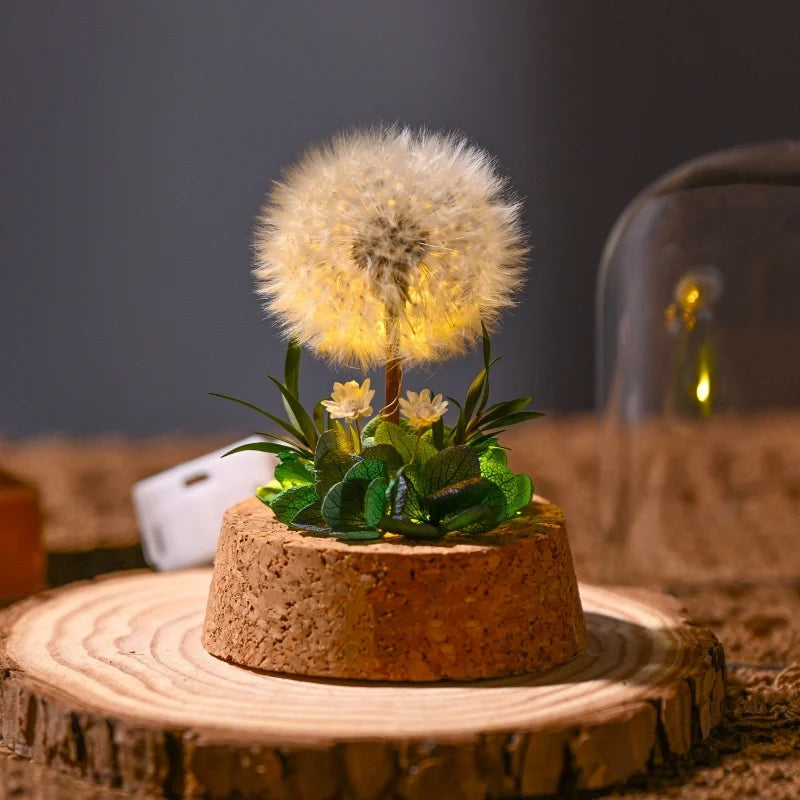 Preserved Flower Glass Dome Night Light 7