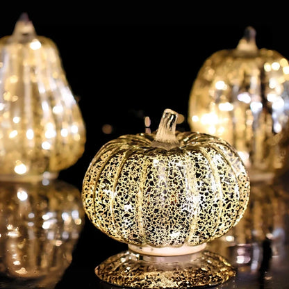 Hand-Blown Glass Pumpkin Lamp 17
