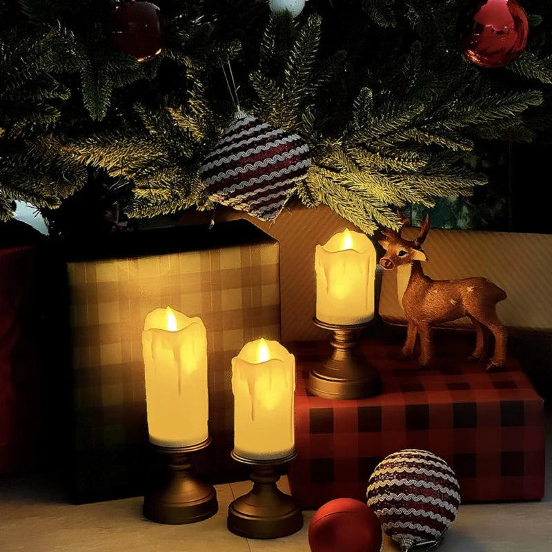 Flameless LED Pillar Candle Sets 8