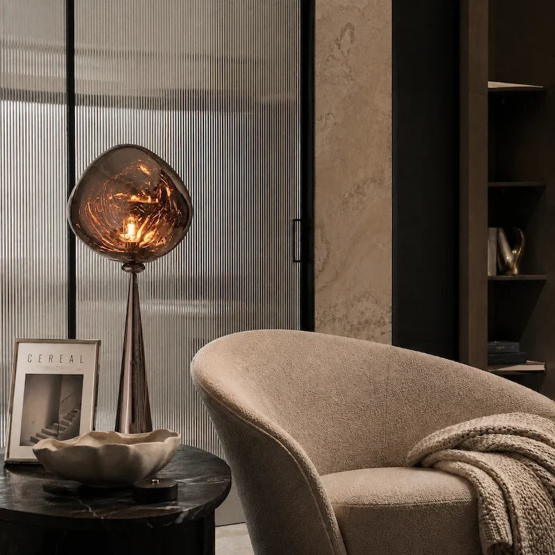 Smoked Acrylic Globe Floor Lamp 9