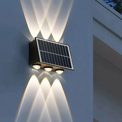 Solar Up-Down Outdoor Wall Sconce Set 4