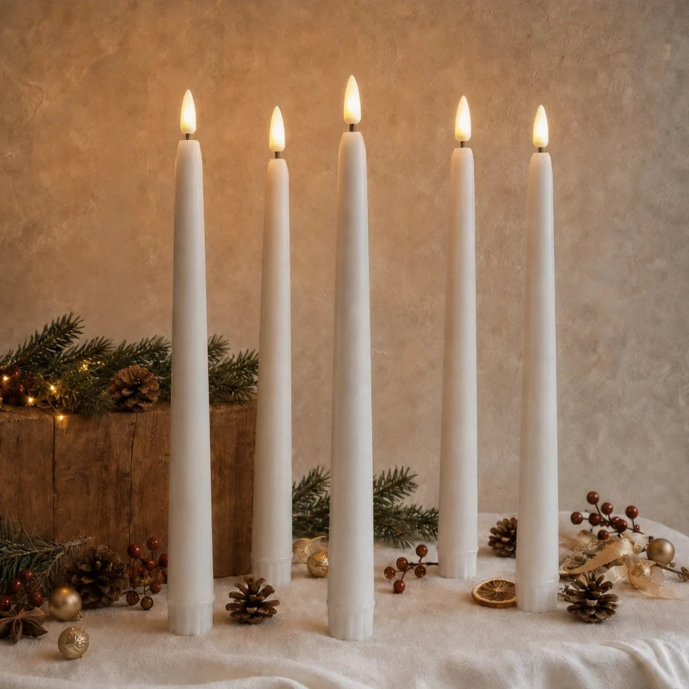 Flameless LED Taper Candles with Remote 4