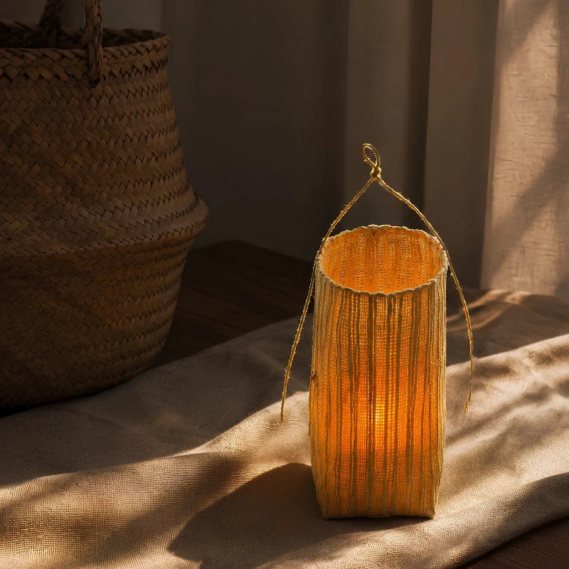 Handwoven Ramie Fibre Lantern 11