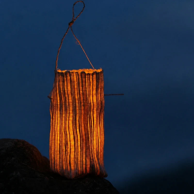Handwoven Ramie Fibre Lantern 13