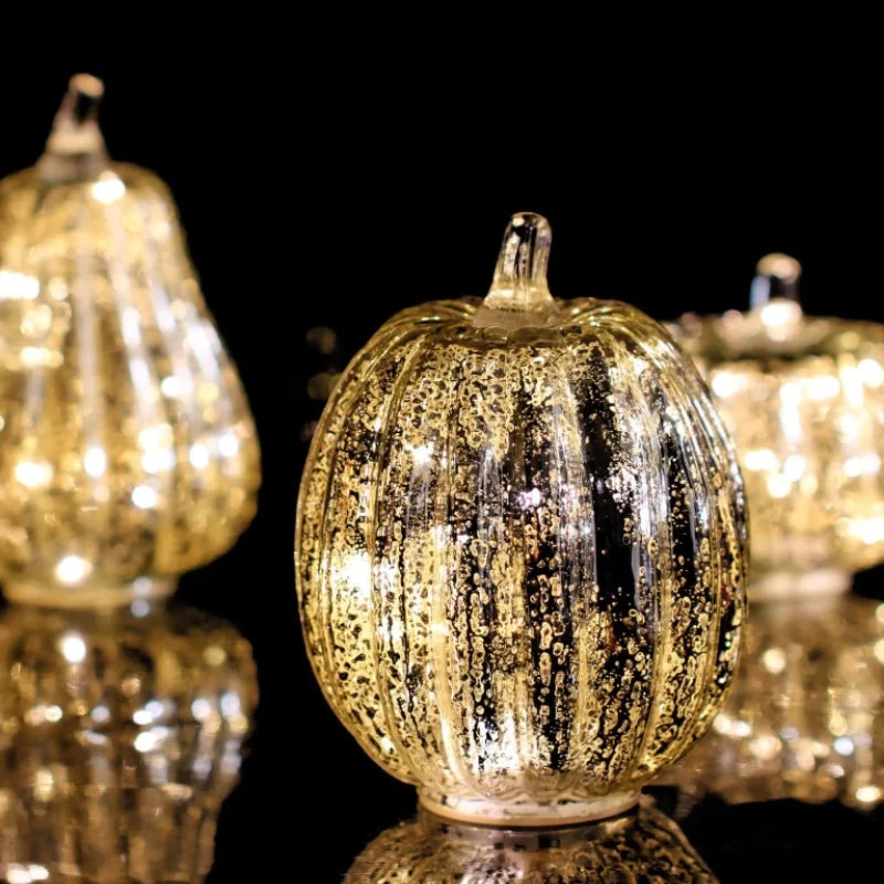 Hand-Blown Glass Pumpkin Lamp 20