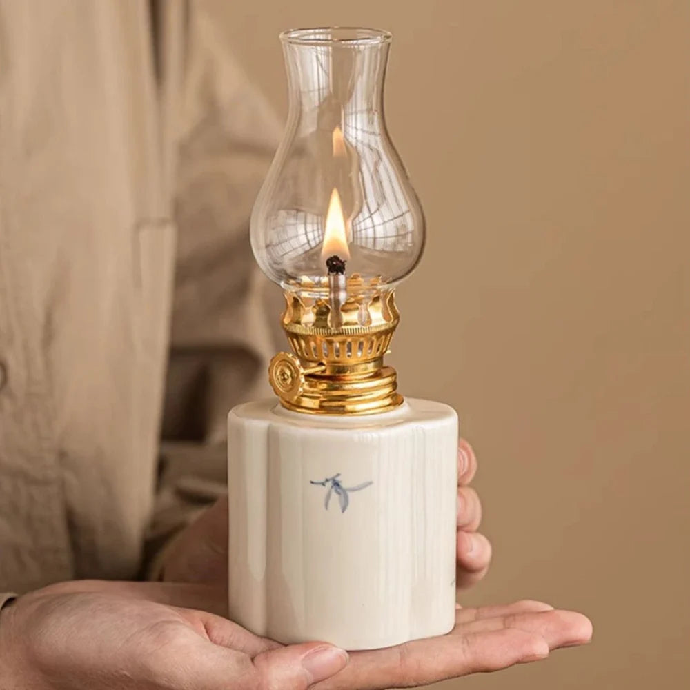 Hand-Finished Ceramic Oil Lantern 12
