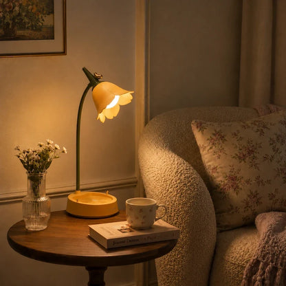 Petal Shade Desk Lamp with Bird Accent 9