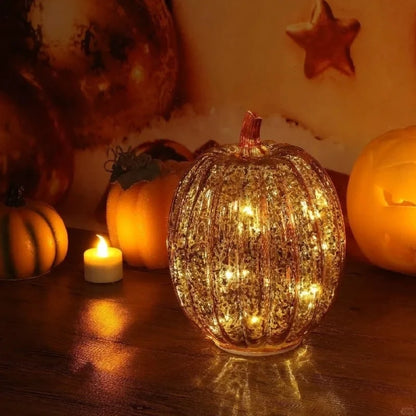 Hand-Blown Glass Pumpkin Lamp 2