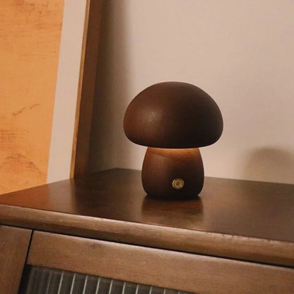 Solid Wood Mushroom Table Lamp 3