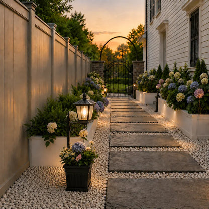 Solar Lantern Post with Planter Base 2