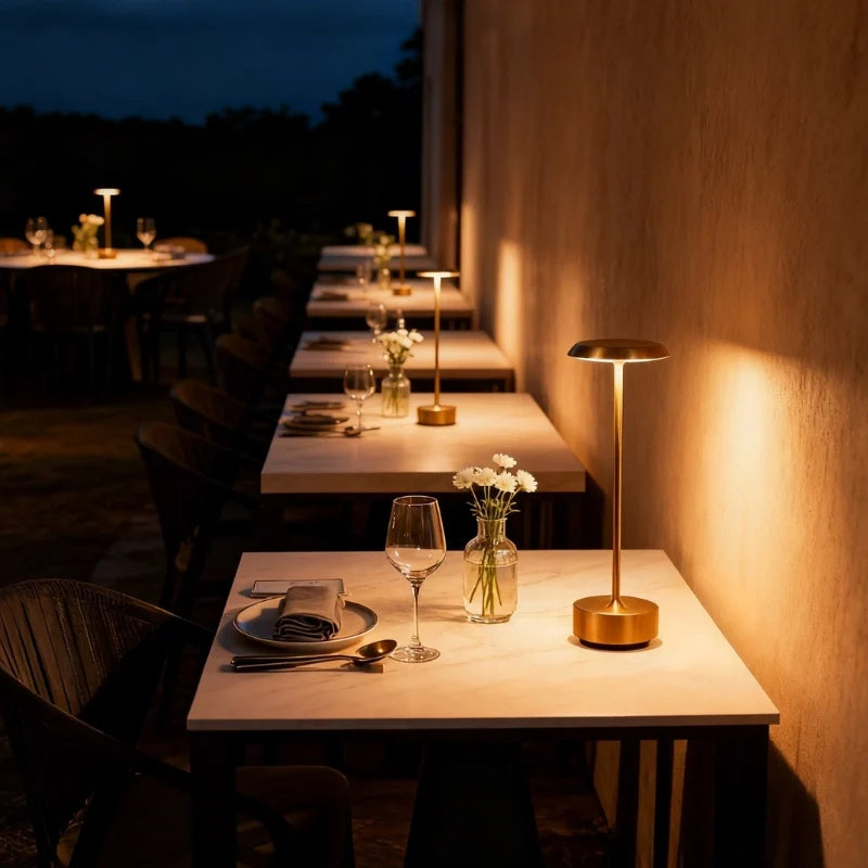 Aluminium Disc-Head Cordless Table Lamp 1