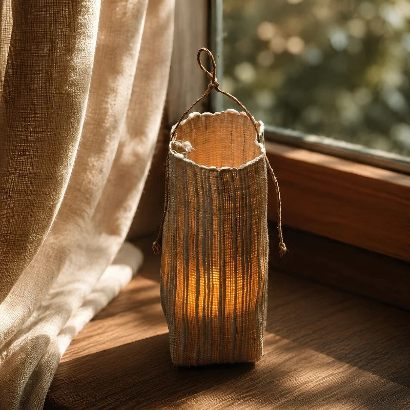 Handwoven Ramie Fibre Lantern 5
