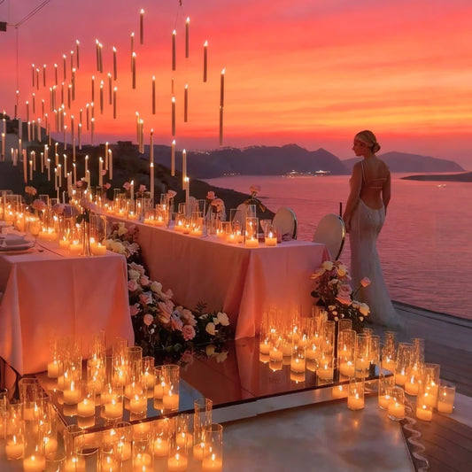 Floating LED Taper Candles with Wand Remote 1