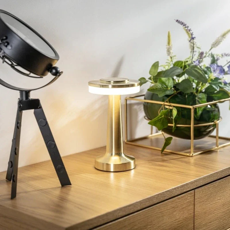 Metallic Dome Cordless Table Lamp 3