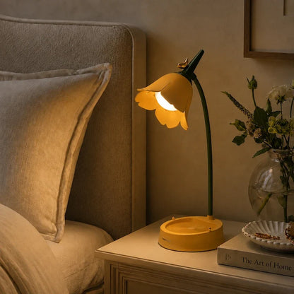 Petal Shade Desk Lamp with Bird Accent 2