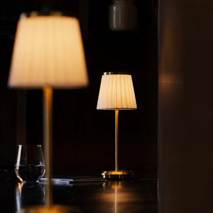 Pleated Shade Cordless Table Lamp 3