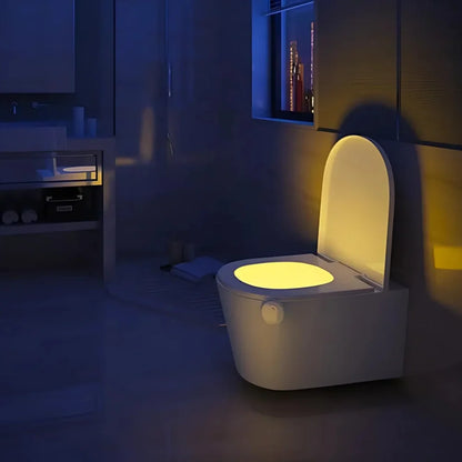Motion-Sensor Toilet Bowl Night Light 0