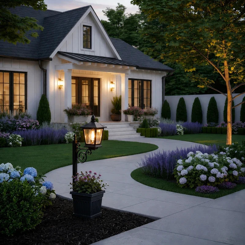 Solar Lantern Post with Planter Base 9