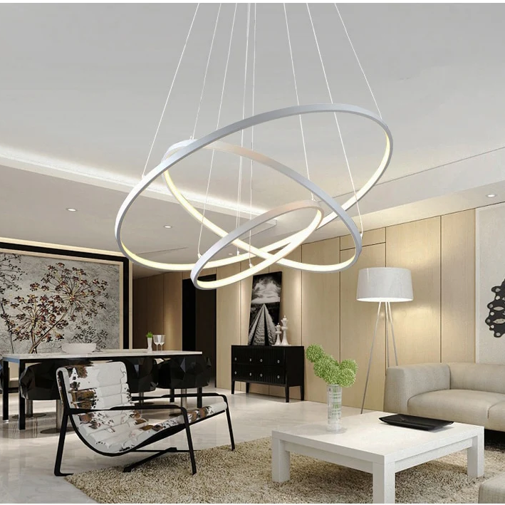 Concentric Ring LED Pendant Chandelier 1