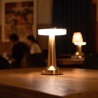 Metallic Dome Cordless Table Lamp 15