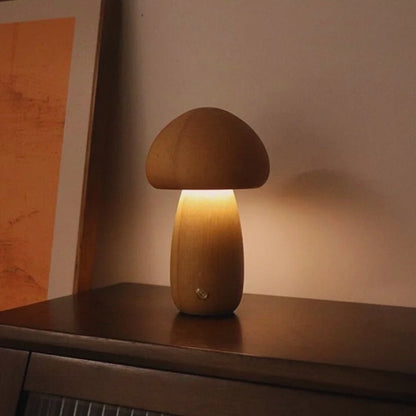 Solid Wood Mushroom Table Lamp 10