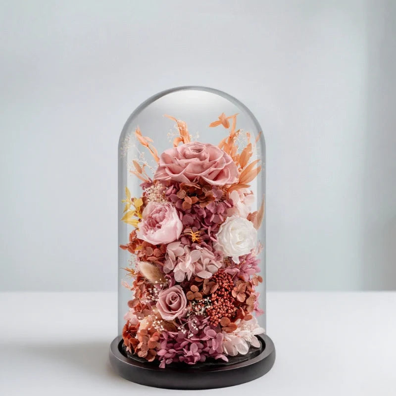 Preserved Flower Glass Dome Night Light 9