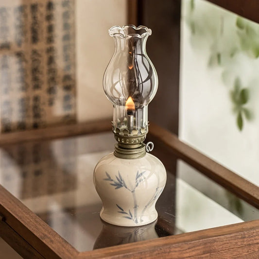 Hand-Finished Ceramic Oil Lantern 0