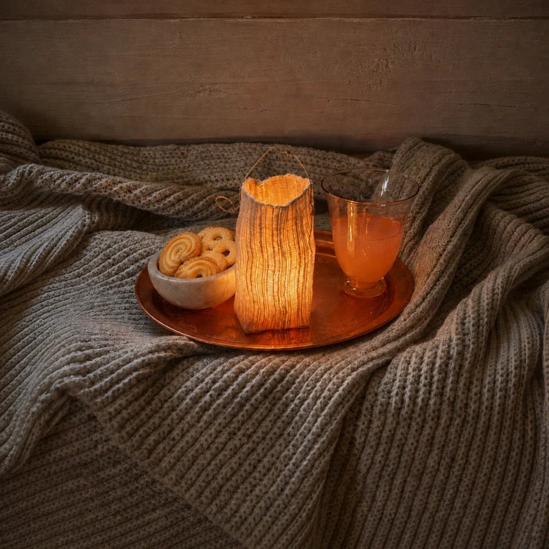 Handwoven Ramie Fibre Lantern 8