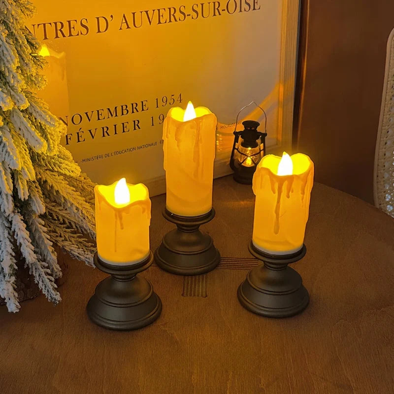 Flameless LED Pillar Candle Sets 10
