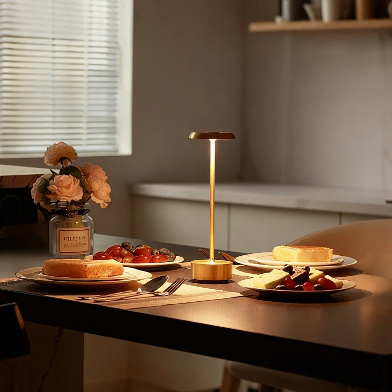 Aluminium Disc-Head Cordless Table Lamp 4