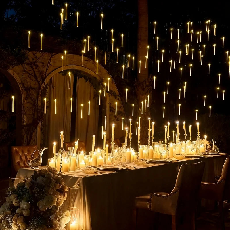 Floating LED Taper Candles with Wand Remote 3