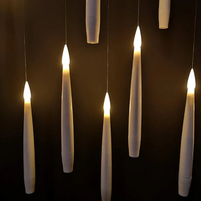 Floating LED Taper Candles with Wand Remote 11