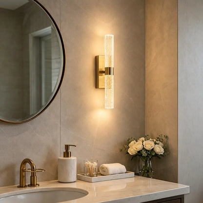 Crystal Bubble Column Cordless Wall Light 0