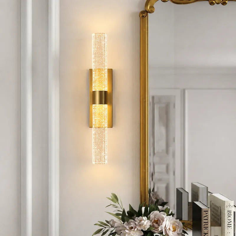 Crystal Bubble Column Cordless Wall Light 9
