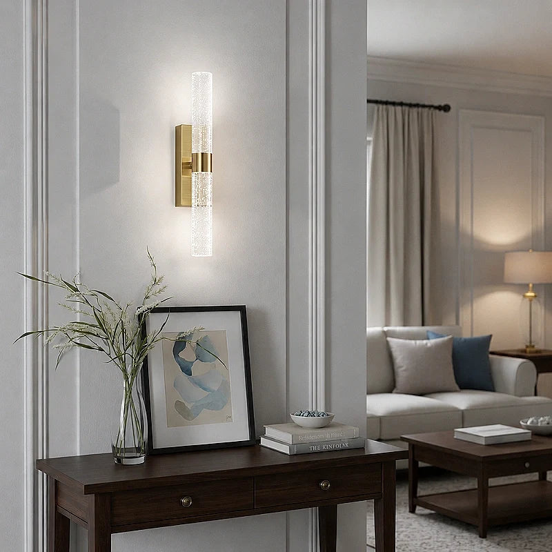 Crystal Bubble Column Cordless Wall Light 6