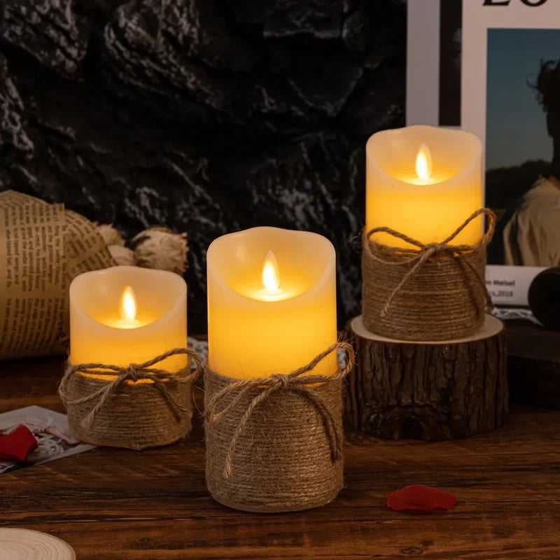 Flameless LED Pillar Candle Sets 4