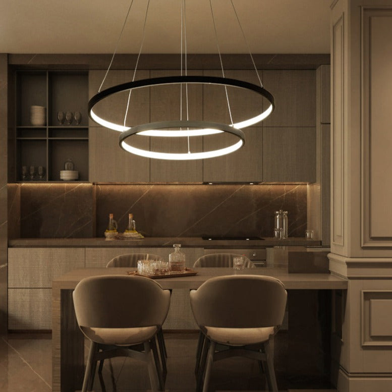 Concentric Ring LED Pendant Chandelier 8